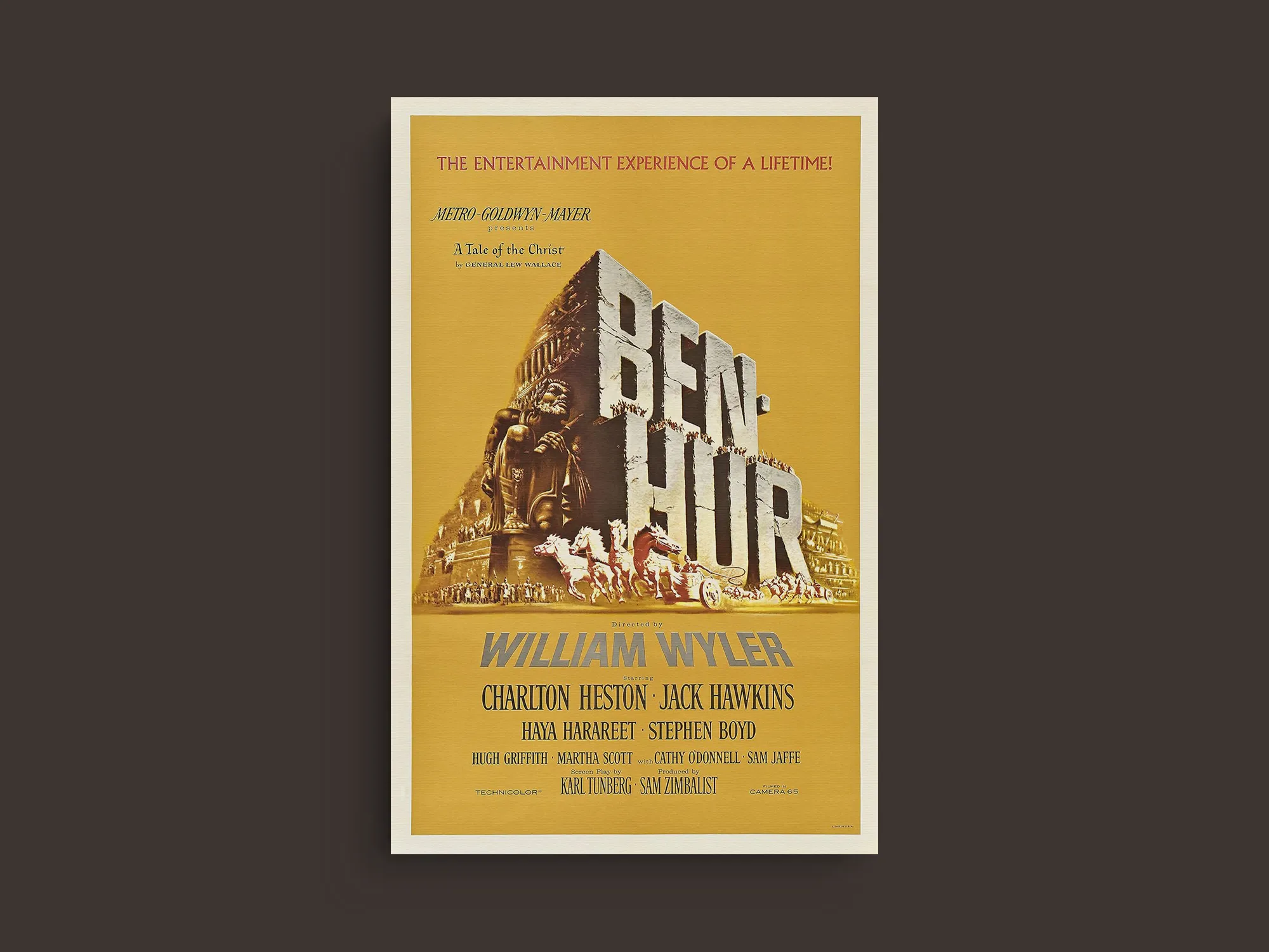 Ben-Hur Canvas Print | Film-inspired Design | Charlton Heston Art Piece
