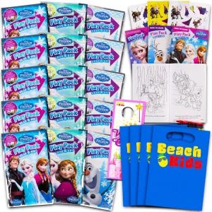 Bendon Set of 15 Full-Size Kids Play Packs Fun Party Favors Coloring Book Crayons Stickers (Disney Frozen)