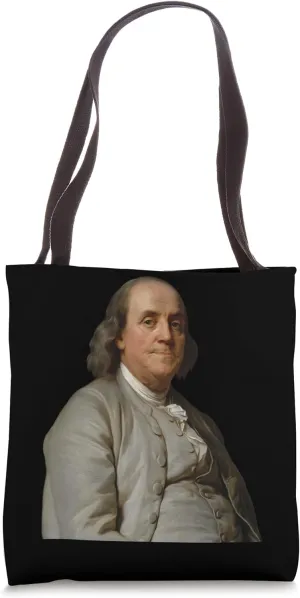 Benjamin Franklin Portrait Art Founding Father Ben USA 1776 Tote Bag
