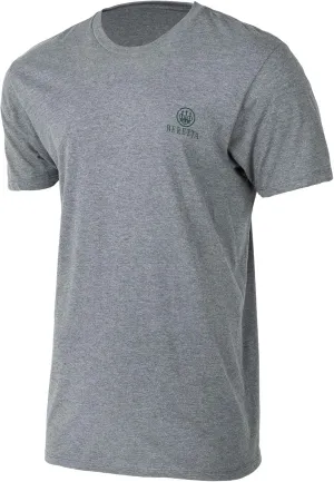 Beretta Men's USA 2.0 Durable Comfortable Fit Ribbed Crew Neck Logo Print Short Sleeve Active T-Shirt with Double-Needle Hem