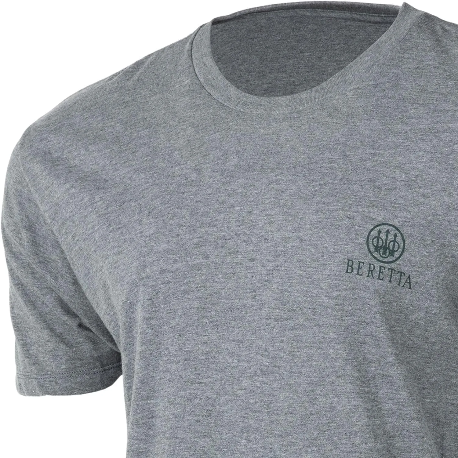 Beretta Men's USA 2.0 Durable Comfortable Fit Ribbed Crew Neck Logo Print Short Sleeve Active T-Shirt with Double-Needle Hem