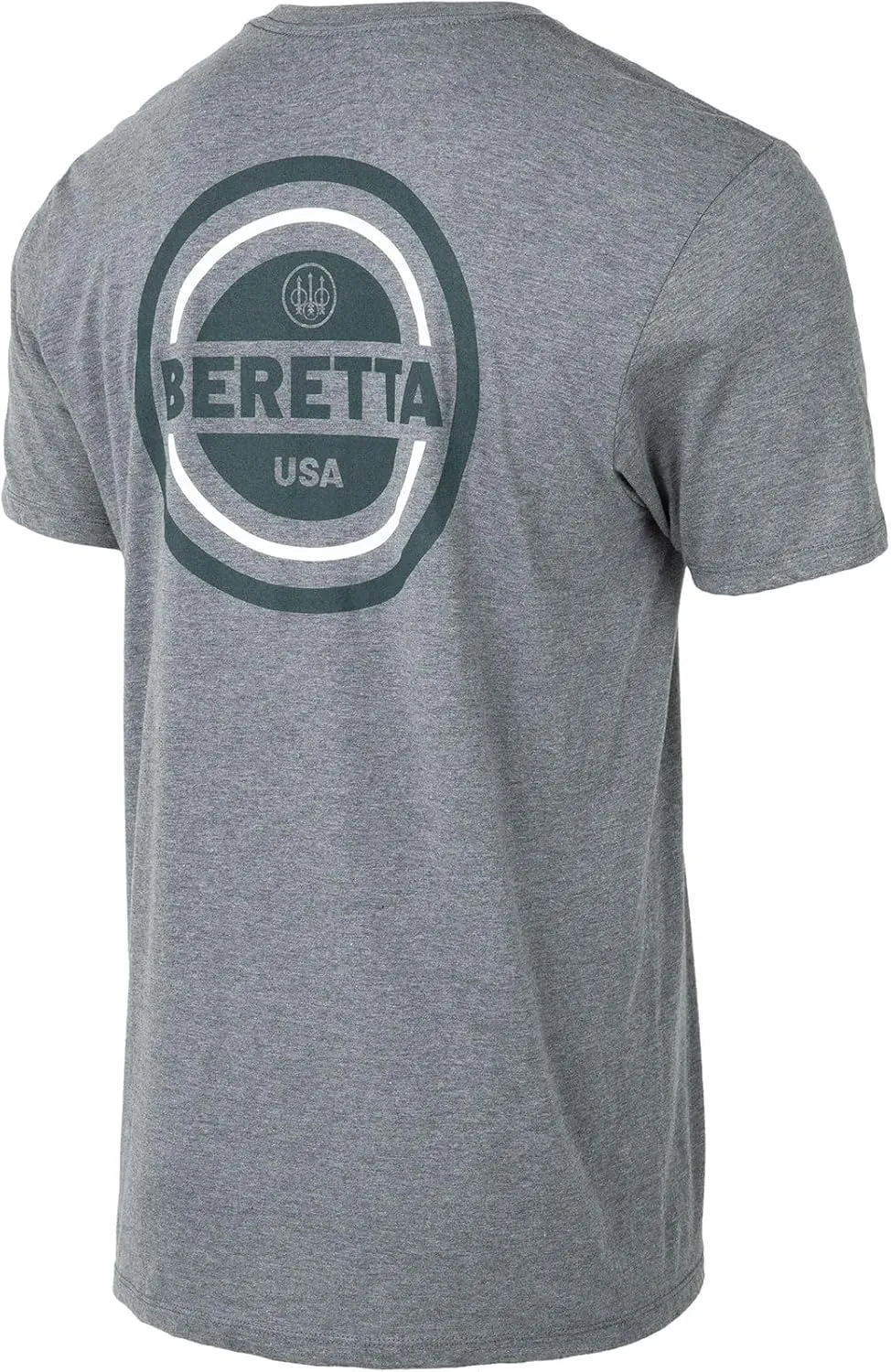 Beretta Men's USA 2.0 Durable Comfortable Fit Ribbed Crew Neck Logo Print Short Sleeve Active T-Shirt with Double-Needle Hem