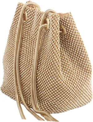 BESPORTBLE Diamond Clutch: Stylish Women's Bag Polyester Bucket Handbag Rhinestones for Evening Out