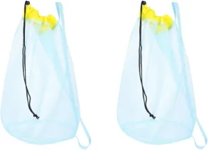 BESTYASH Pcs Drawstring Mesh Bag for Boys and Girls Beach Toys Storage Sand Shovel Rake Beach Necessities Camping Hiking Toy Bag