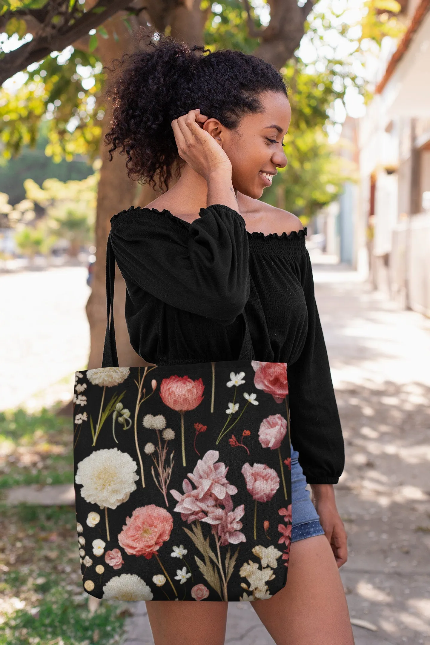 Birth Flower Tote Bag, January Birth Month Flower Gift