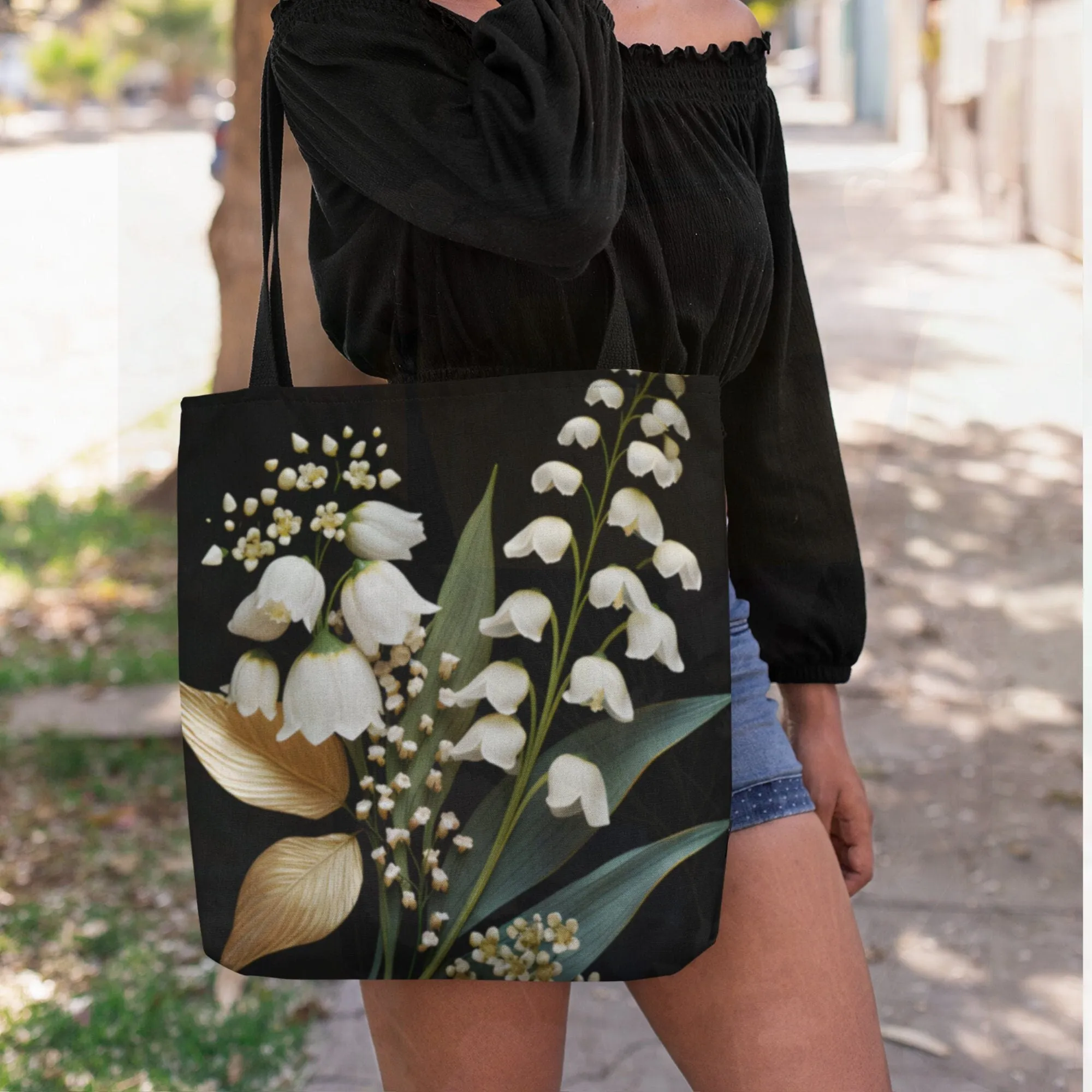 Birth Flower Tote Bag, May Birth Month Flower Gift