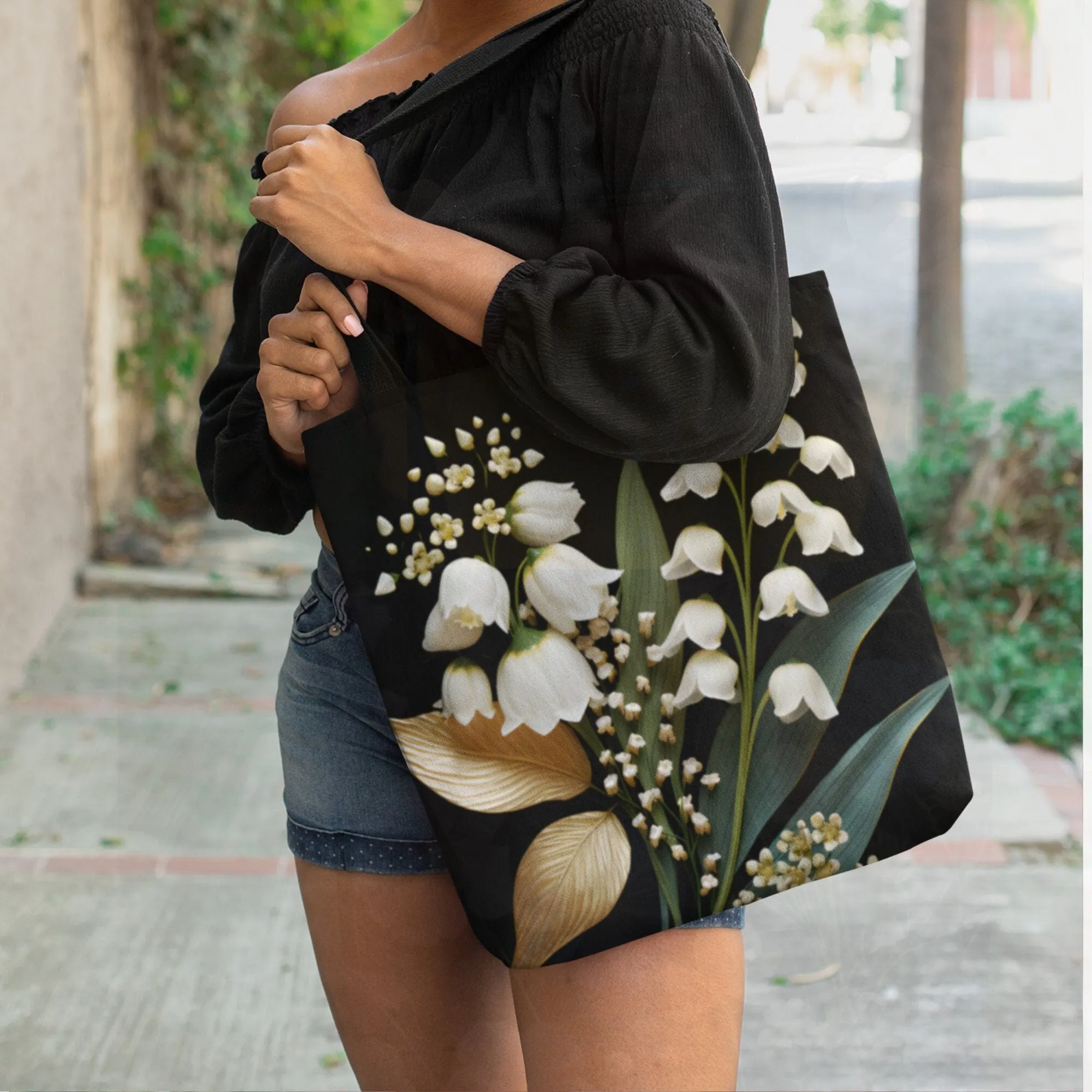 Birth Flower Tote Bag, May Birth Month Flower Gift