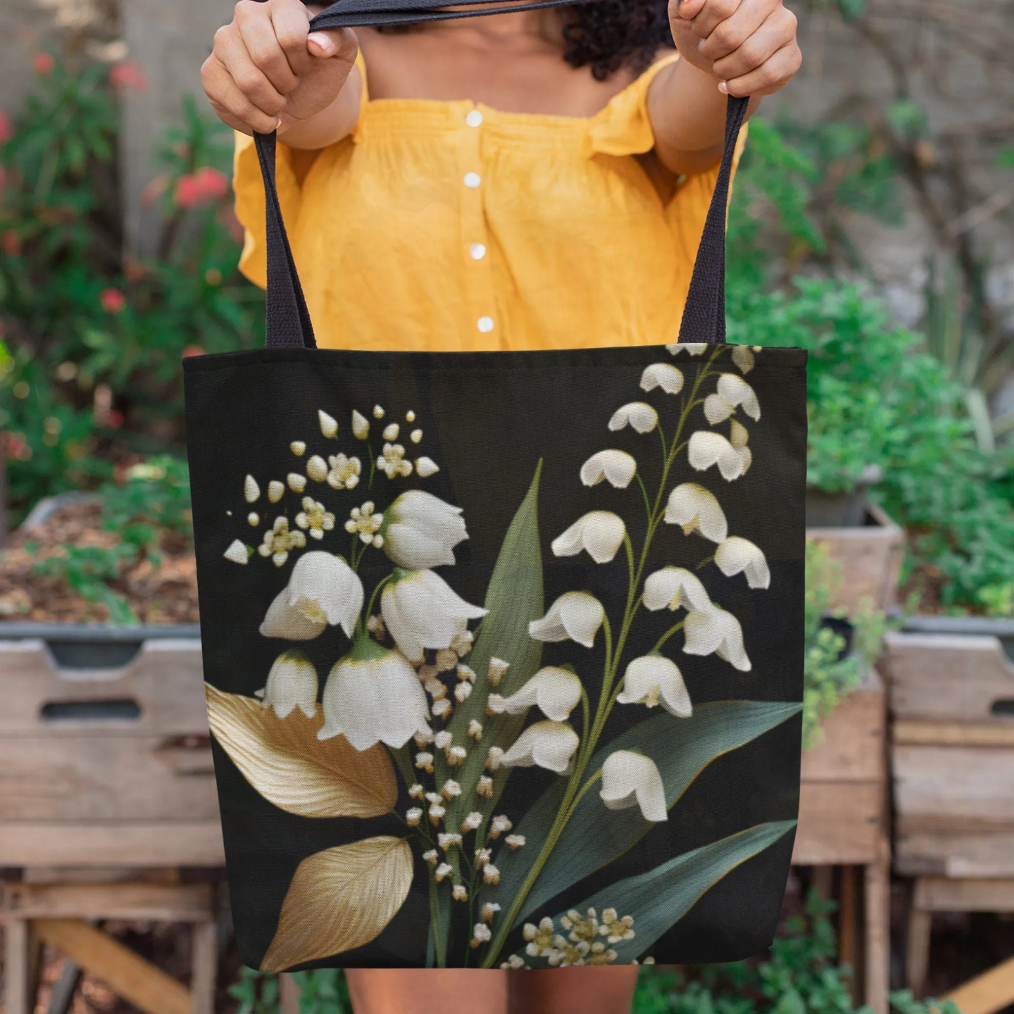 Birth Flower Tote Bag, May Birth Month Flower Gift