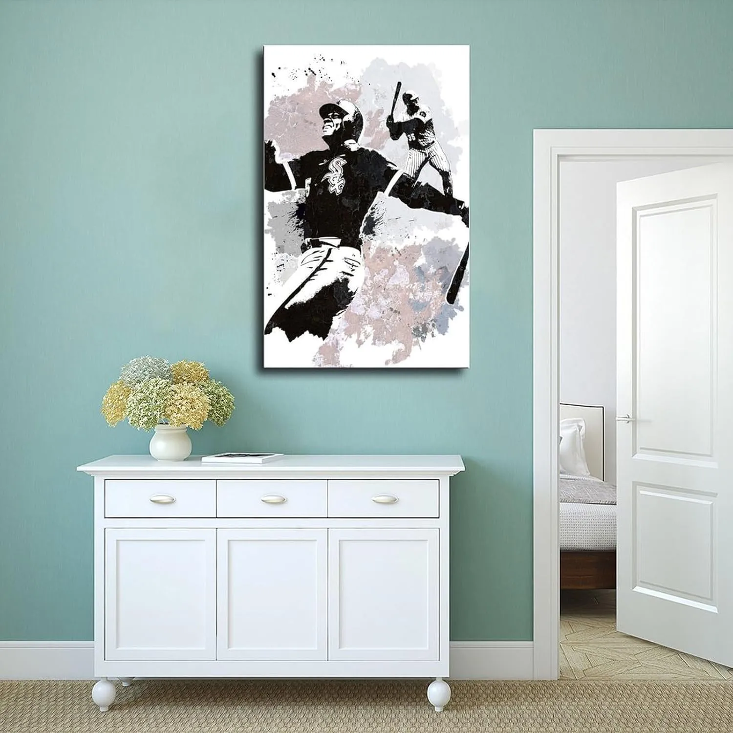 BIVVI Frank Thomas Canvas Poster Wall Art Decor Print Picture Paintings for Living Room Bedroom Decoration Unframe: 12x18inch(30x45cm)