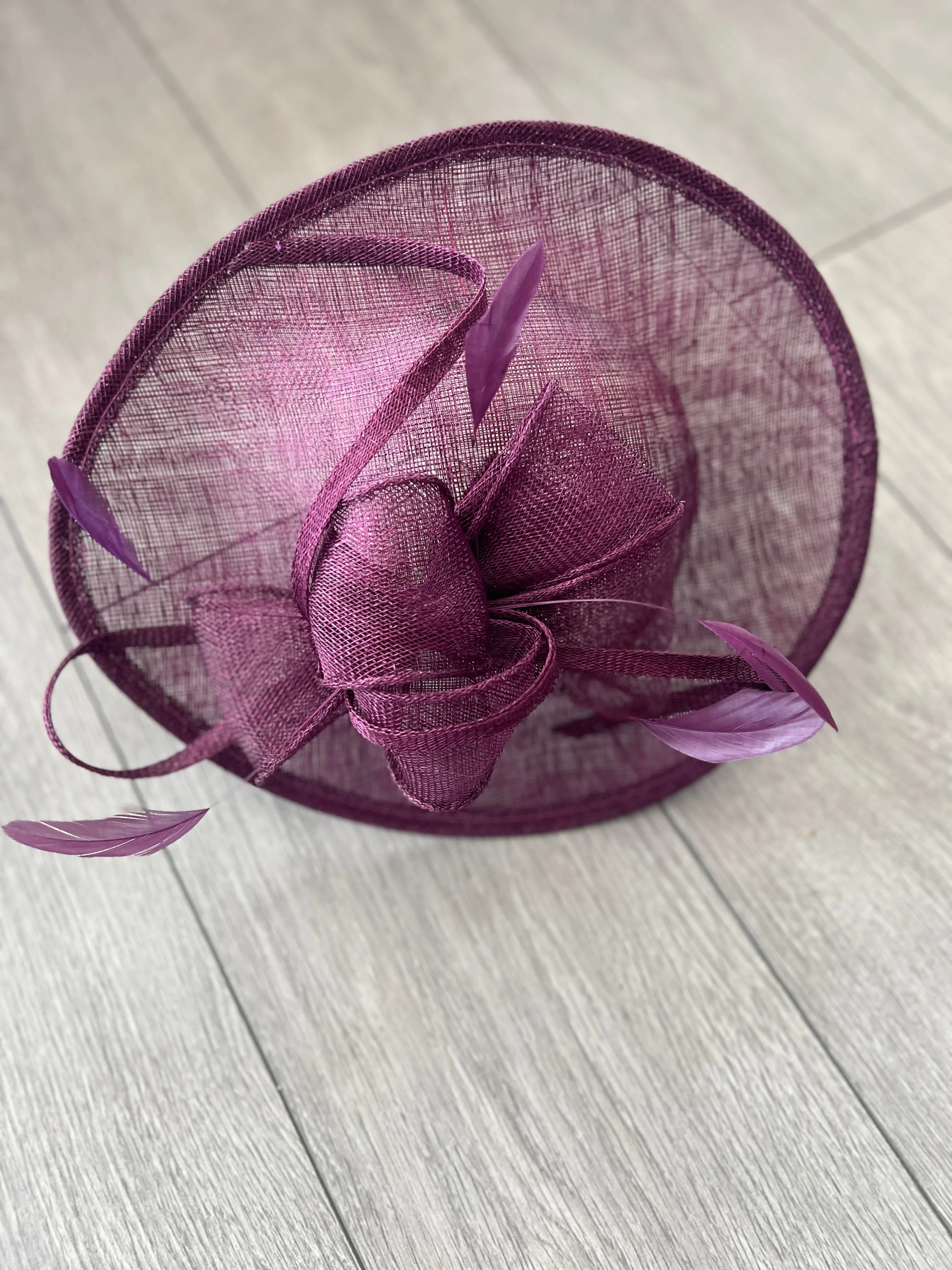 Blackcurrant Teardrop Disc Fascinator