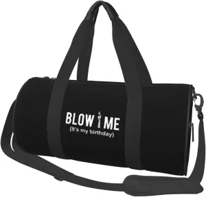 Blow Me It's My Birthday Convertible Garment Bag with Shoulder Strap, Carry on Garment Duffel Bag for Men Women - Rolling Foldable for Travel Luggage Bags (Black)