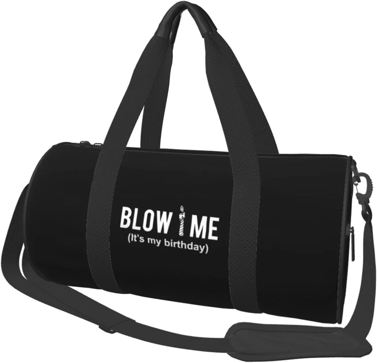 Blow Me It's My Birthday Convertible Garment Bag with Shoulder Strap, Carry on Garment Duffel Bag for Men Women - Rolling Foldable for Travel Luggage Bags (Black)