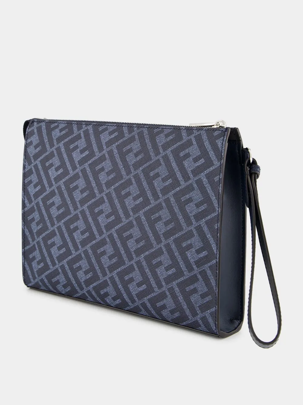 Blue Diagonal Flat Pouch