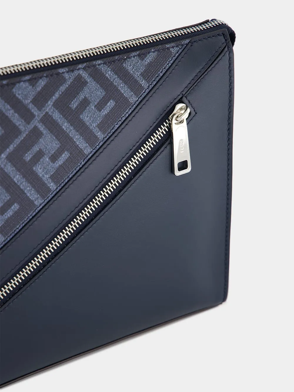Blue Diagonal Flat Pouch