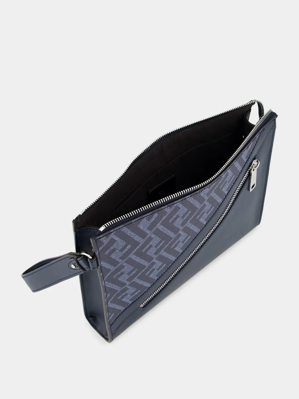 Blue Diagonal Flat Pouch