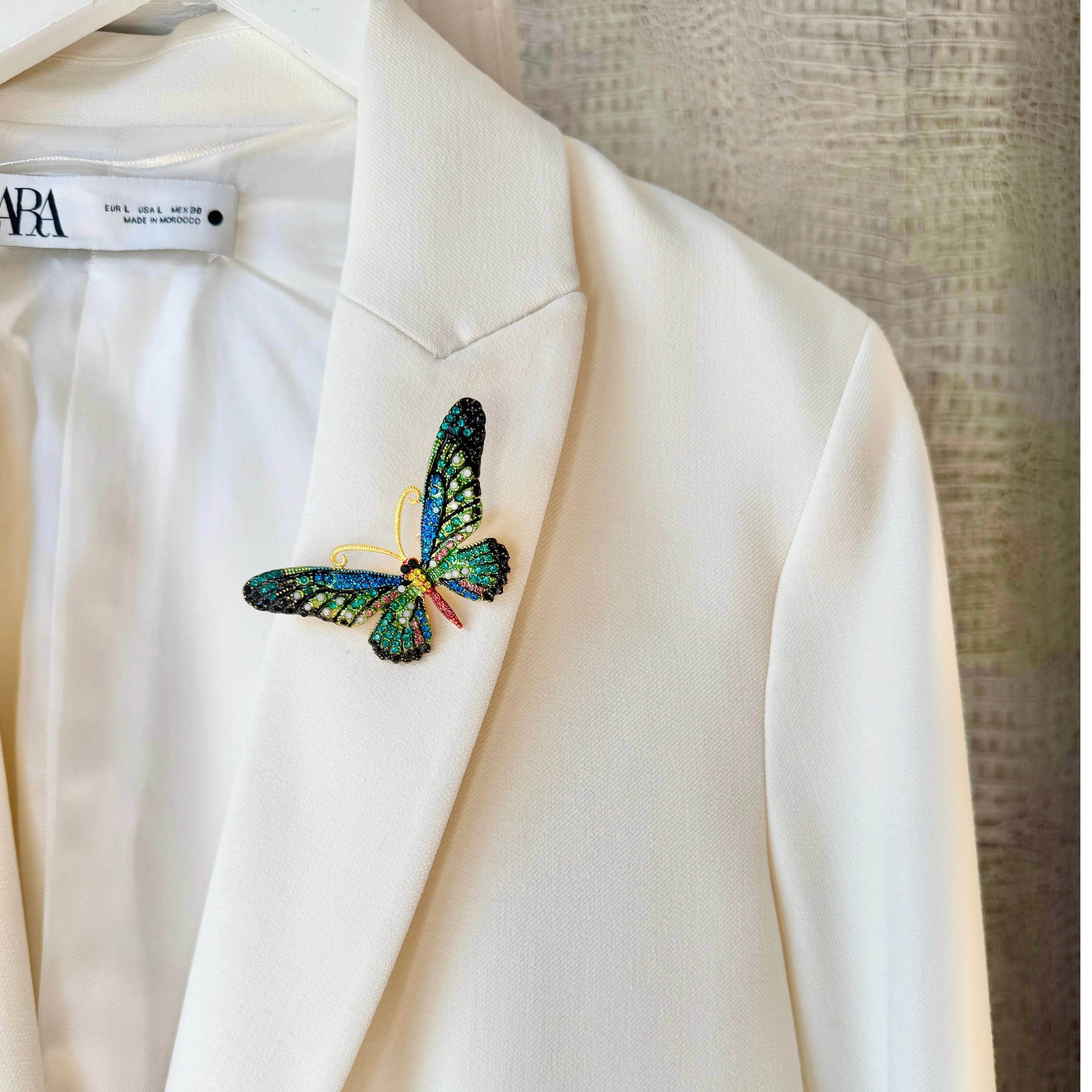 Blue Mix Butterfly Brooch
