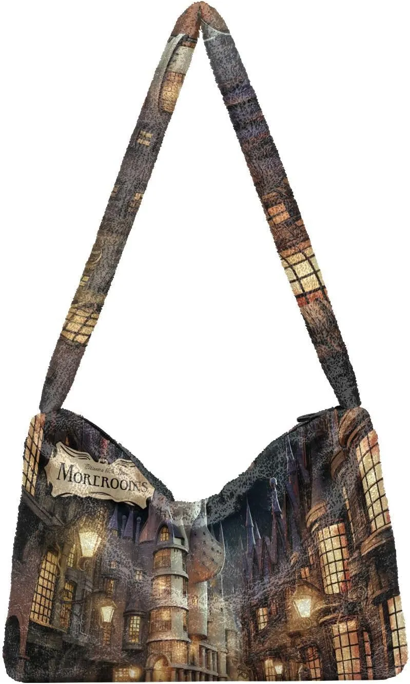 Boo Specter in Black and White Plush Bag, Plush Tote Bag Women, Womens Outdoor Bag