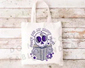 Books are my Happy Place Inspired Tote Bag