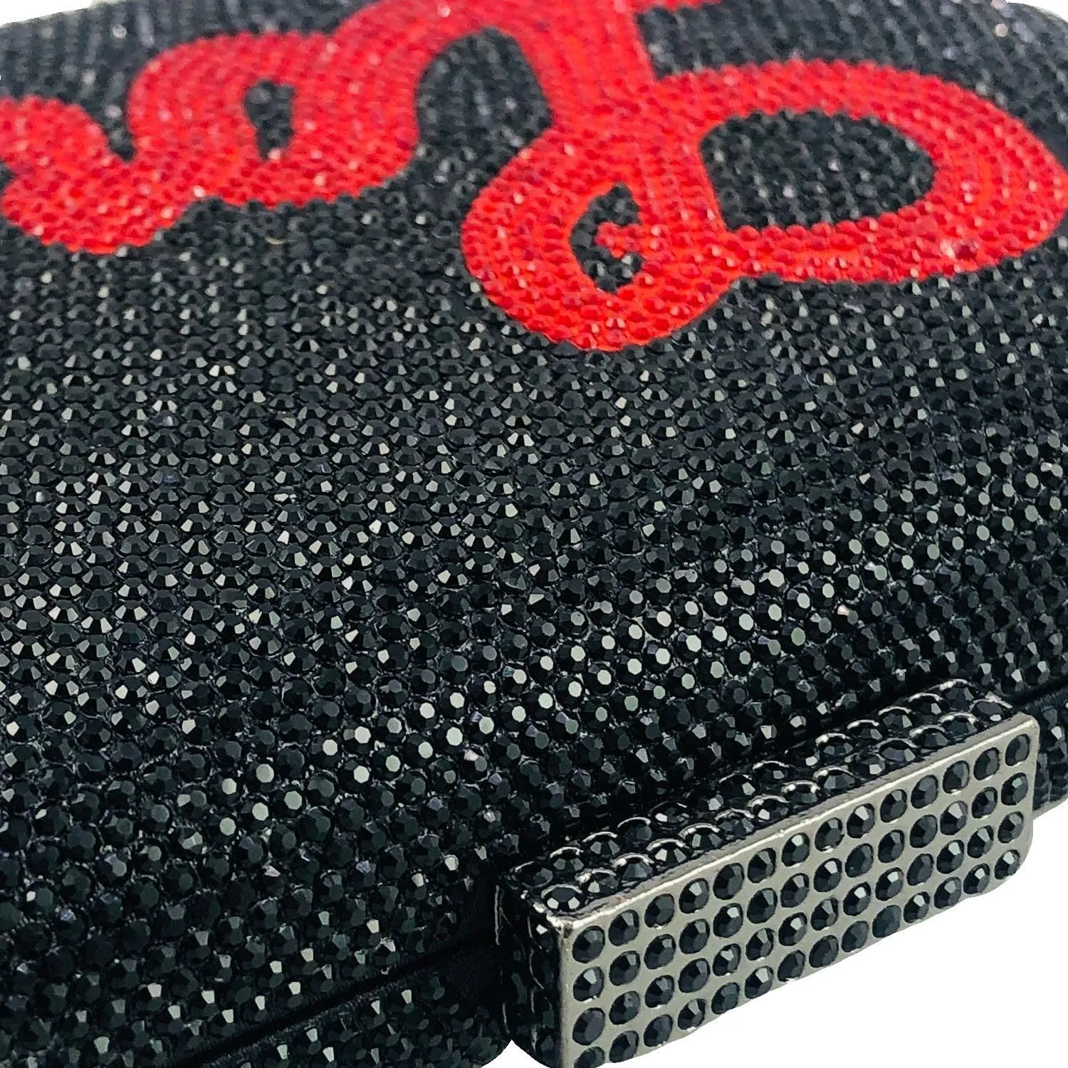 Boutique De FGG Luxury Crystal Evening Bags Women Heart and Love Clutch Purse for Wedding Bridal Rhinestone Handbags,Mini