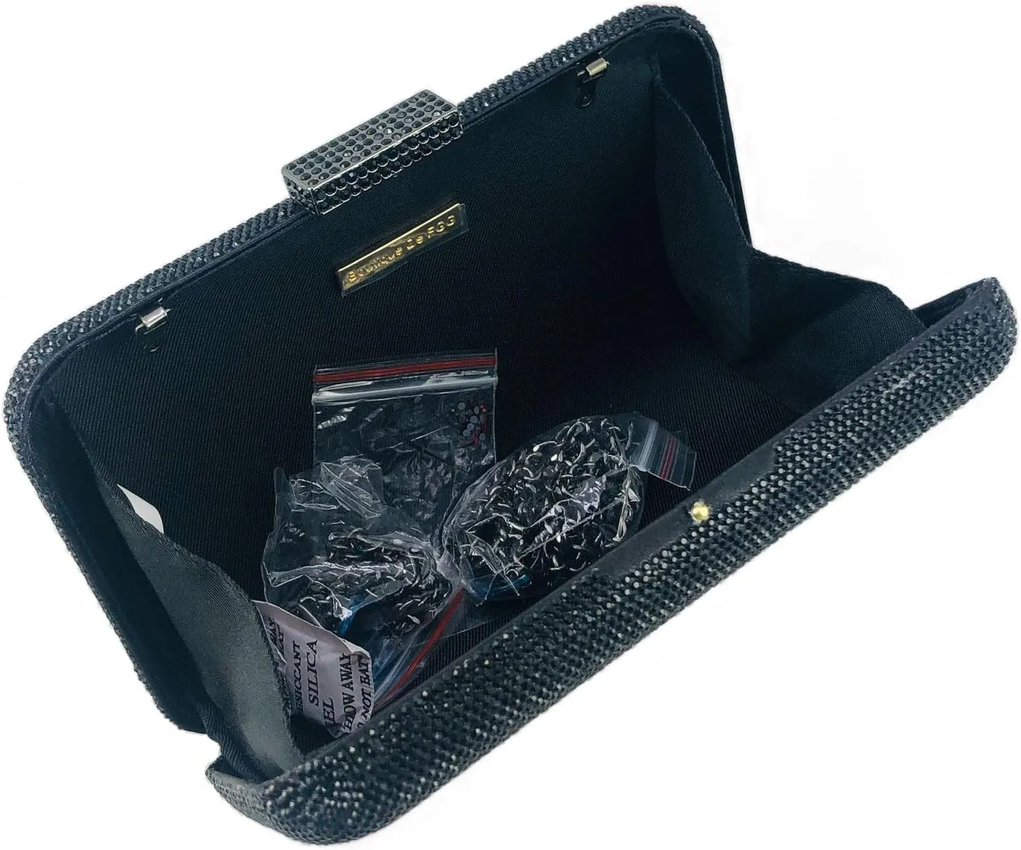 Boutique De FGG Luxury Crystal Evening Bags Women Heart and Love Clutch Purse for Wedding Bridal Rhinestone Handbags,Mini