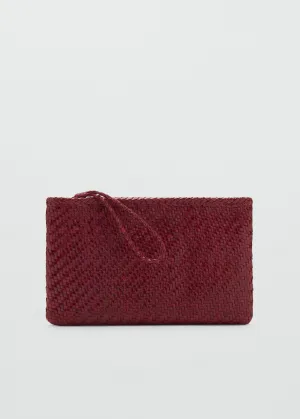 Braided leather clutch