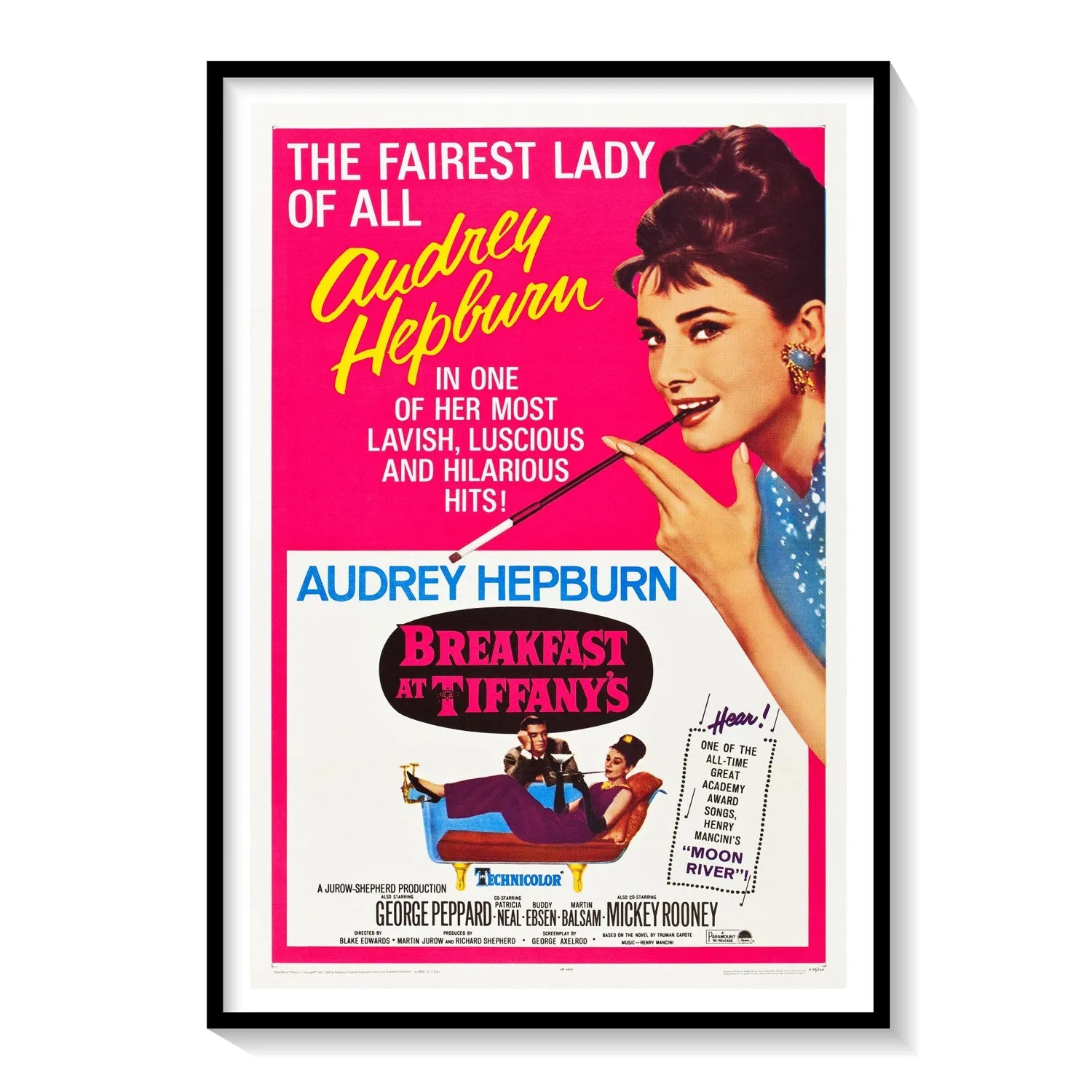 Breakfast at Tiffany Audrey Hepburn II Movie Poster Art