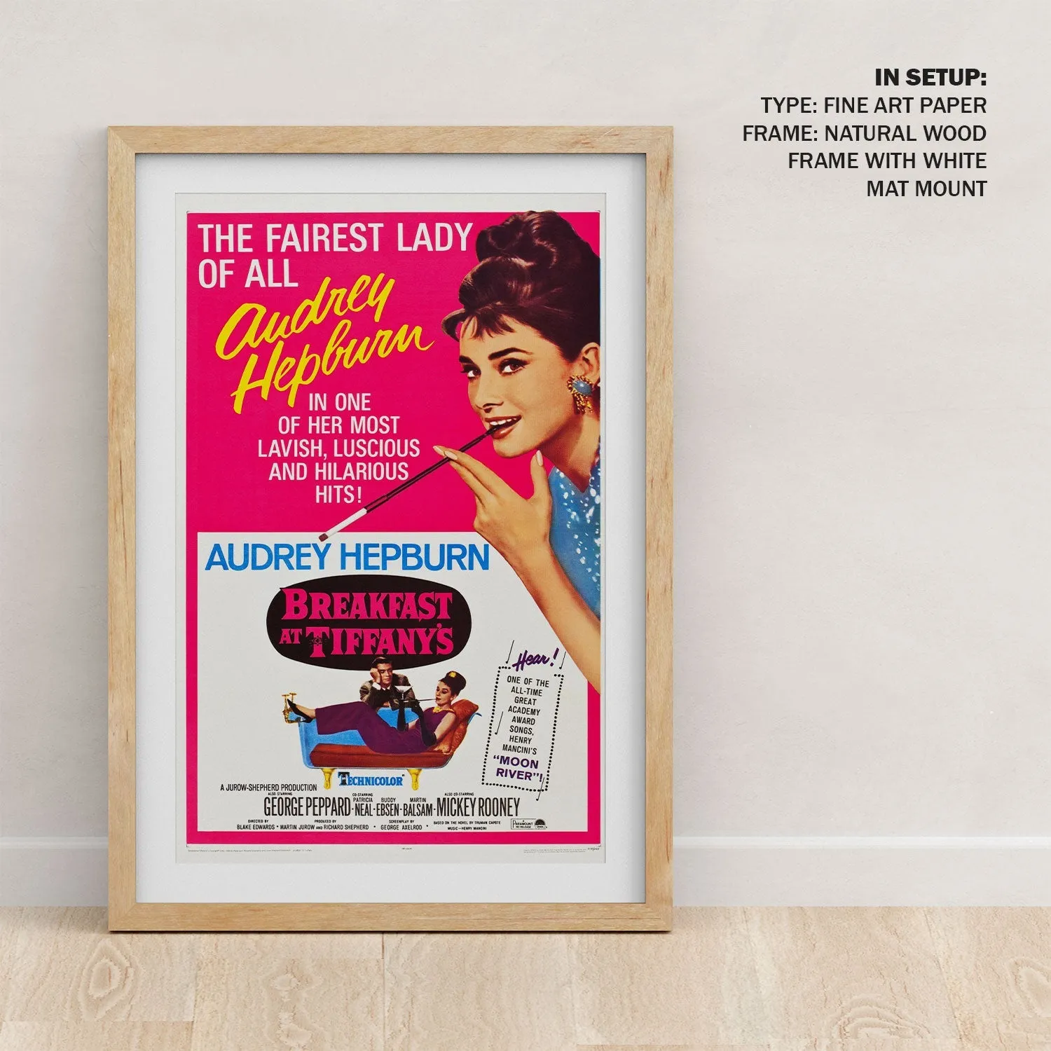 Breakfast at Tiffany Audrey Hepburn II Movie Poster Art