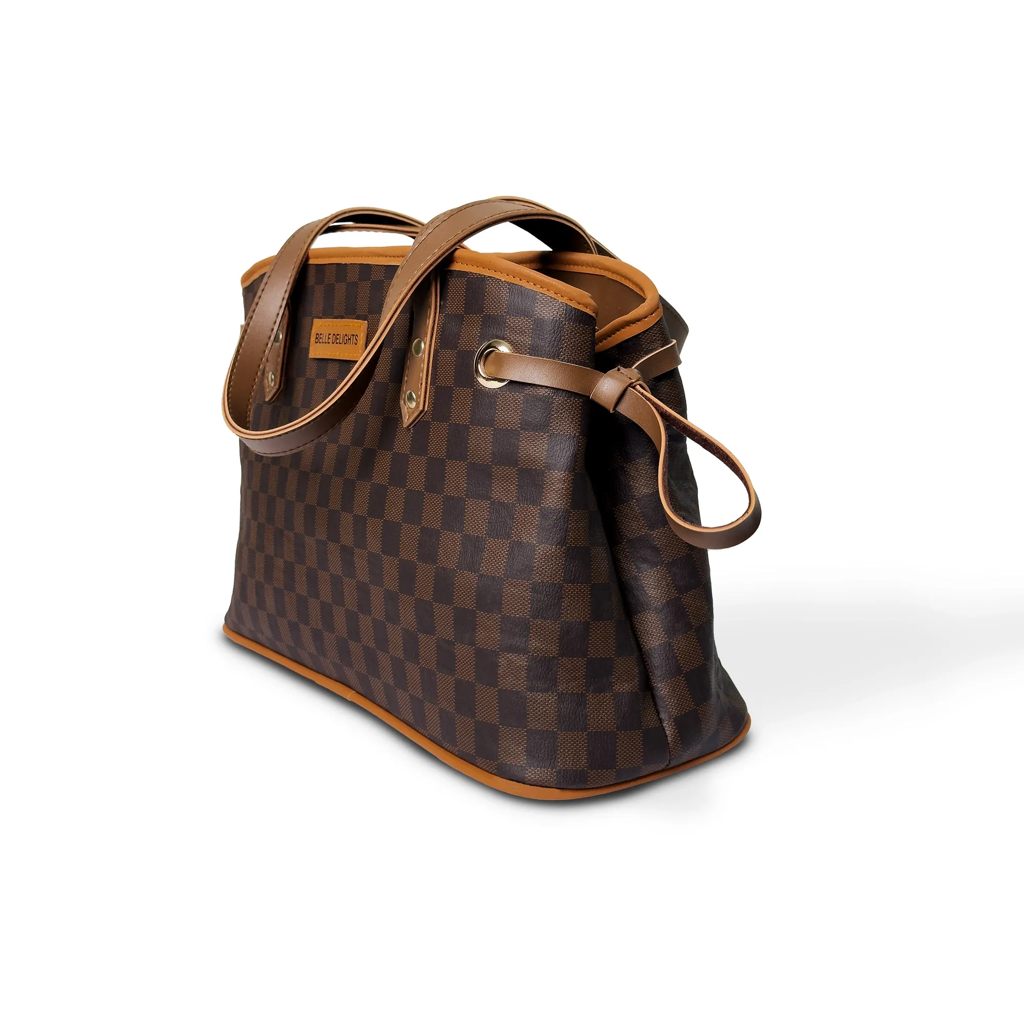 Brown Belle The Checker Bag