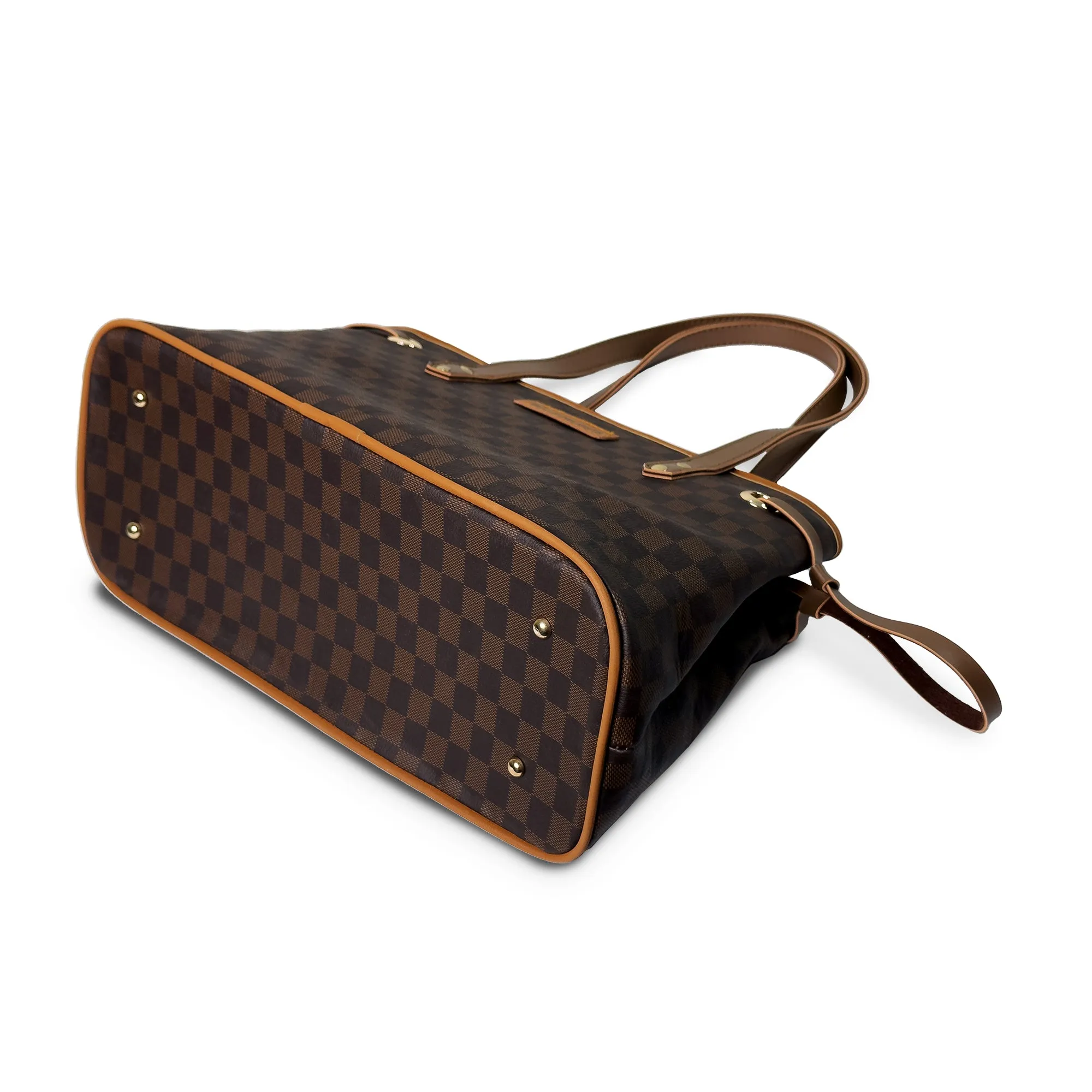 Brown Belle The Checker Bag