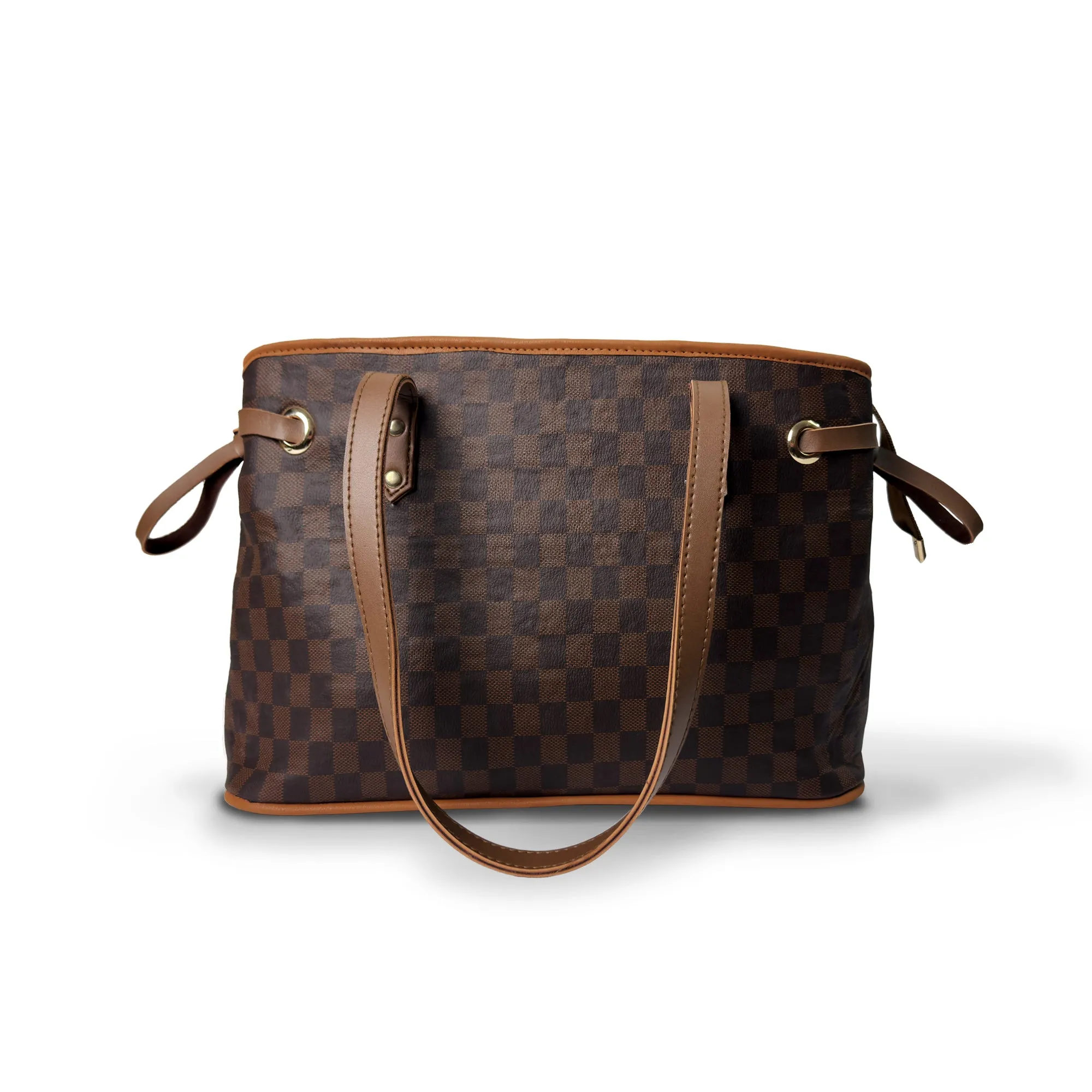 Brown Belle The Checker Bag