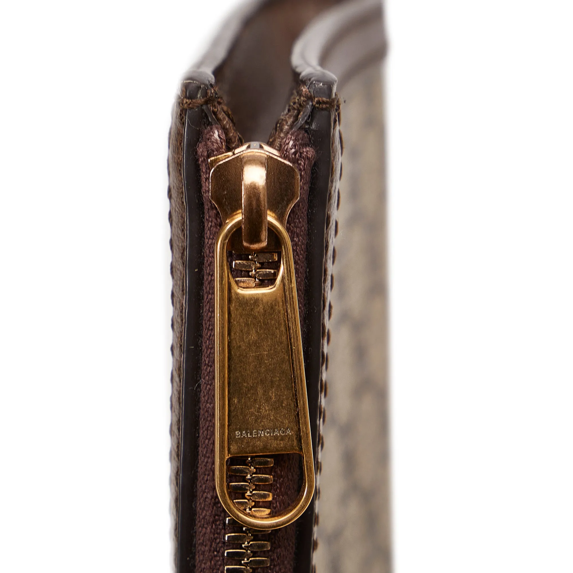 Brown Gucci X Balenciaga BB Supreme Ophidia Web Clutch