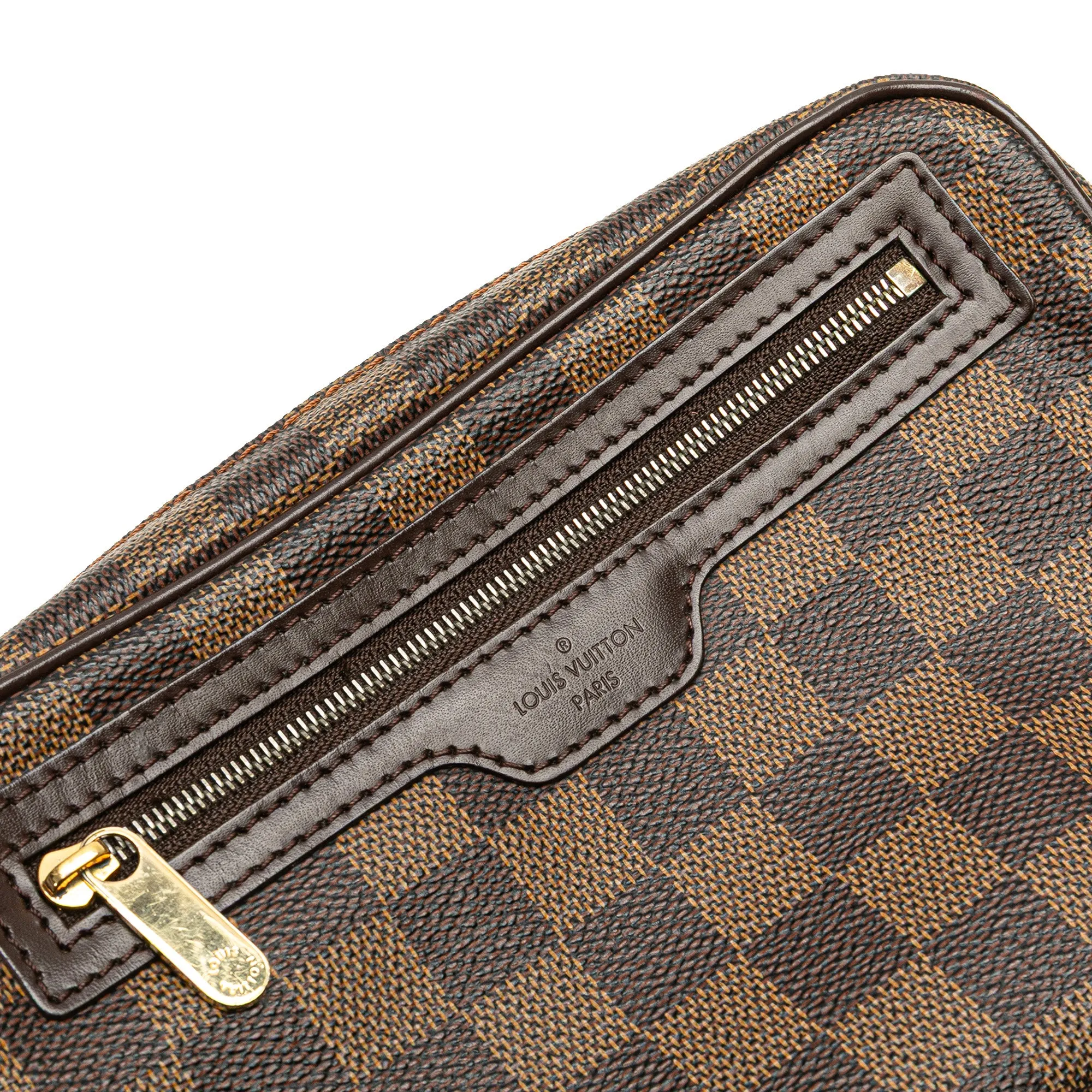 Brown Louis Vuitton Damier Ebene Pochette Billets Macao Clutch Bag