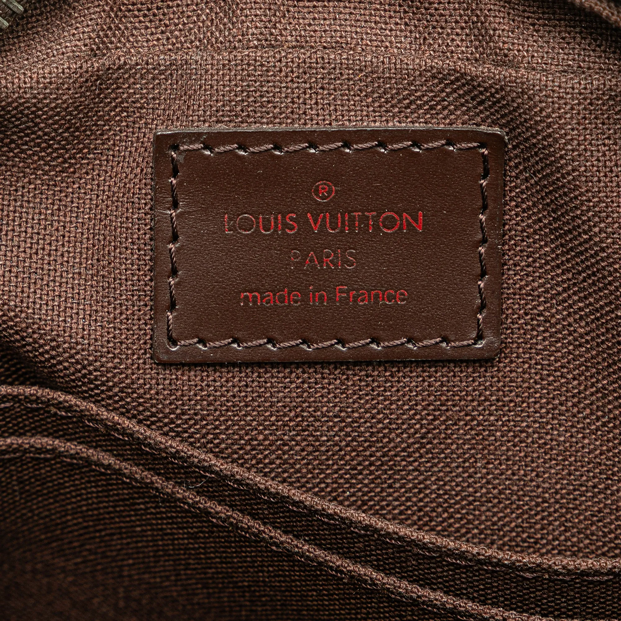 Brown Louis Vuitton Damier Ebene Pochette Billets Macao Clutch Bag