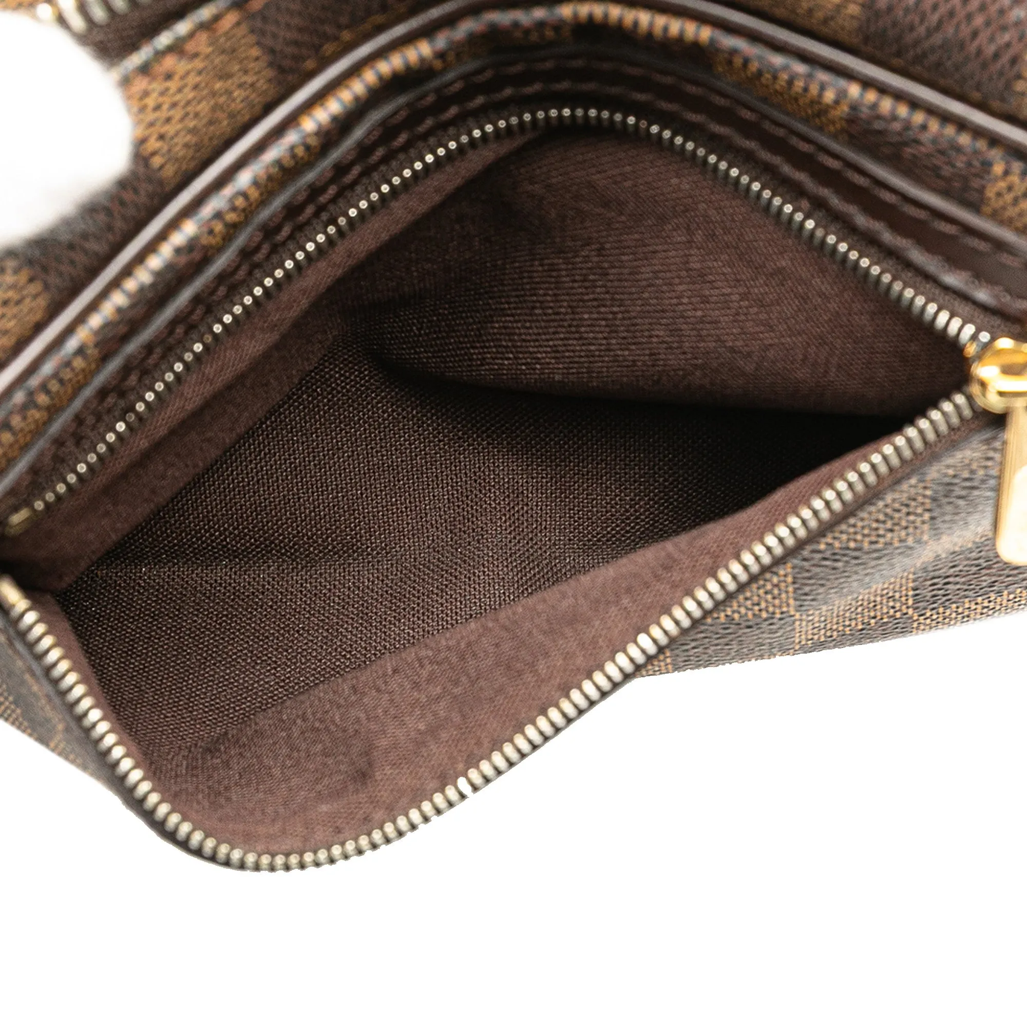 Brown Louis Vuitton Damier Ebene Pochette Billets Macao Clutch Bag