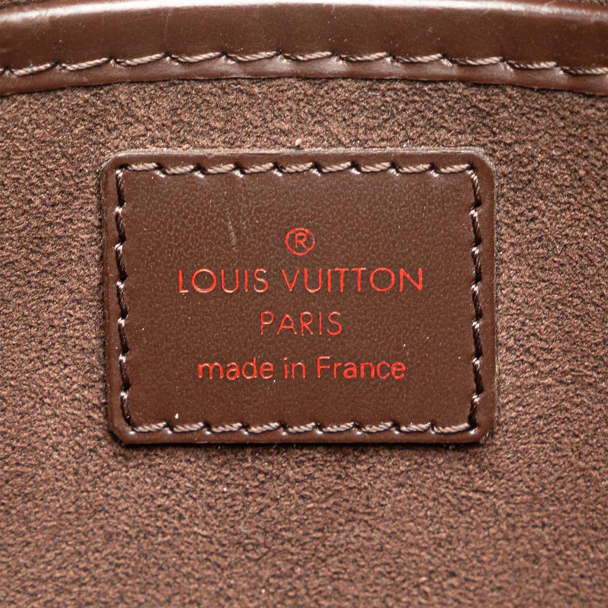 Brown Louis Vuitton Damier Ebene Saint Louis Pochette Clutch Bag