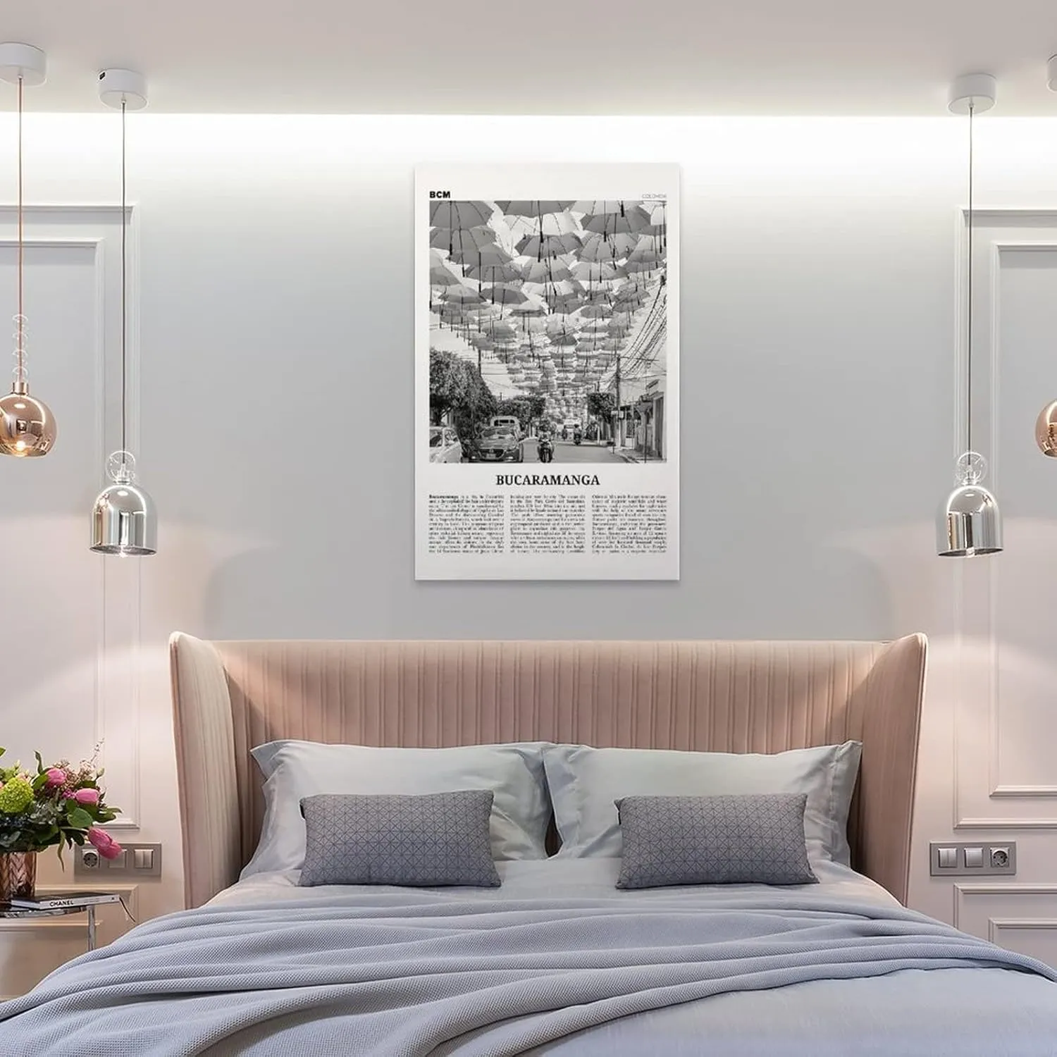Bucaramanga Print Black And White, Bucaramanga Wall Art, Bucaramanga Poster, Bucaramanga Photo, Buca Canvas Art Poster And Wall Art Picture Print Modern Family Bedroom Decor Posters 24x36inch(60x90cm)