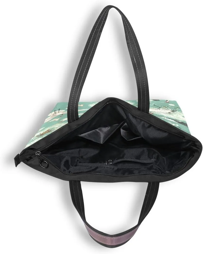 Butterflies with Dandelion Shoulder Bags Large Handle Ladies Handbag