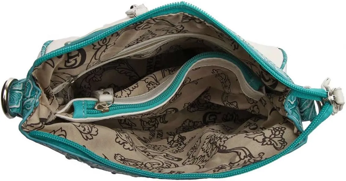 Butterfly Flower Springtime Purse Women Clutch Western CCW Rhinestone Crossbody Handbags With Mini Wallet