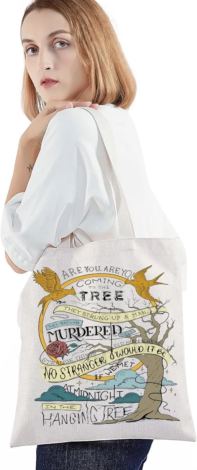 BWWKTOP Haymitch Movie Tote Bag Movie Inspired Gifts Cinna Lover Canvas Shoulder Bag For Movie Fans