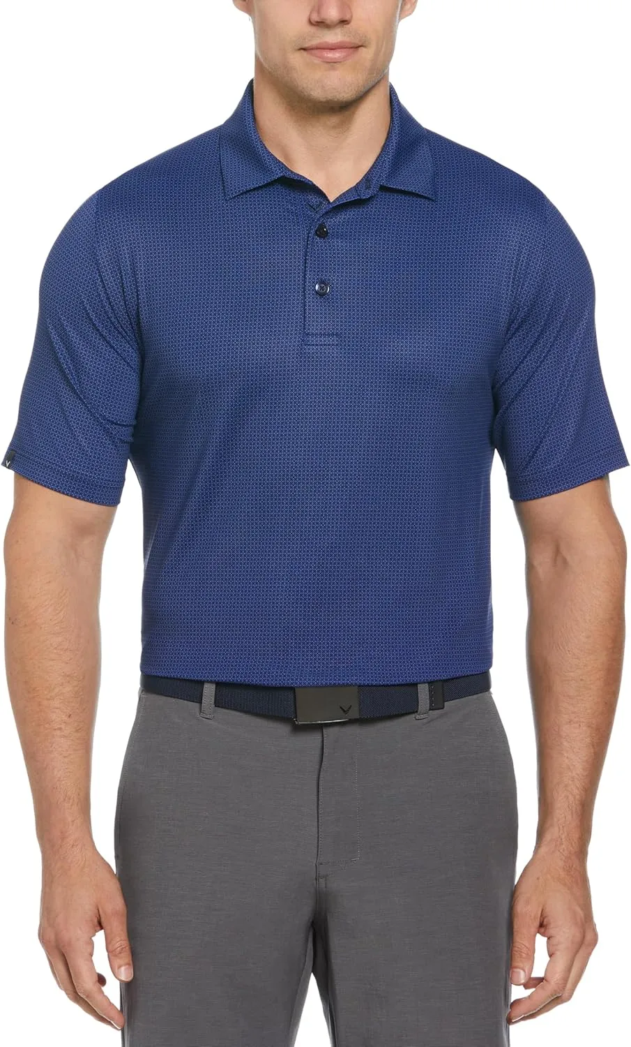 Callaway Men's Chevron Foulard Print Golf Polo, Stretch Seams, Sun Protection (Available in Big & Tall)