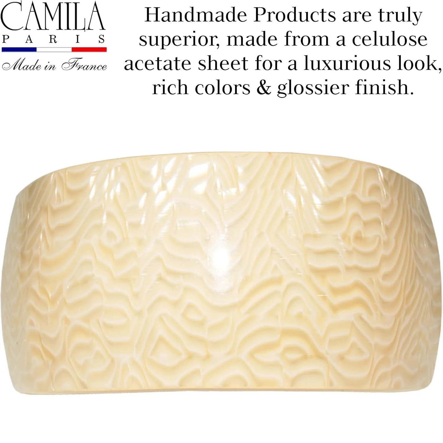 Camila Paris CP3621 French Hair Barrette Clip for Girls for Thick Curly Wavy Long Hair, Strong Hold Grip Hair Clips for Women, Automatic, No Slip Styling Girls Hair Accessories, Handmade in France