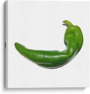 Canvas Lab Canvas Wall Art by Chef Capellini - Chilaca Food & Decoration - 8 x 8 in - Food Kitchen Chili Ingredients Chef Diet Nutrition