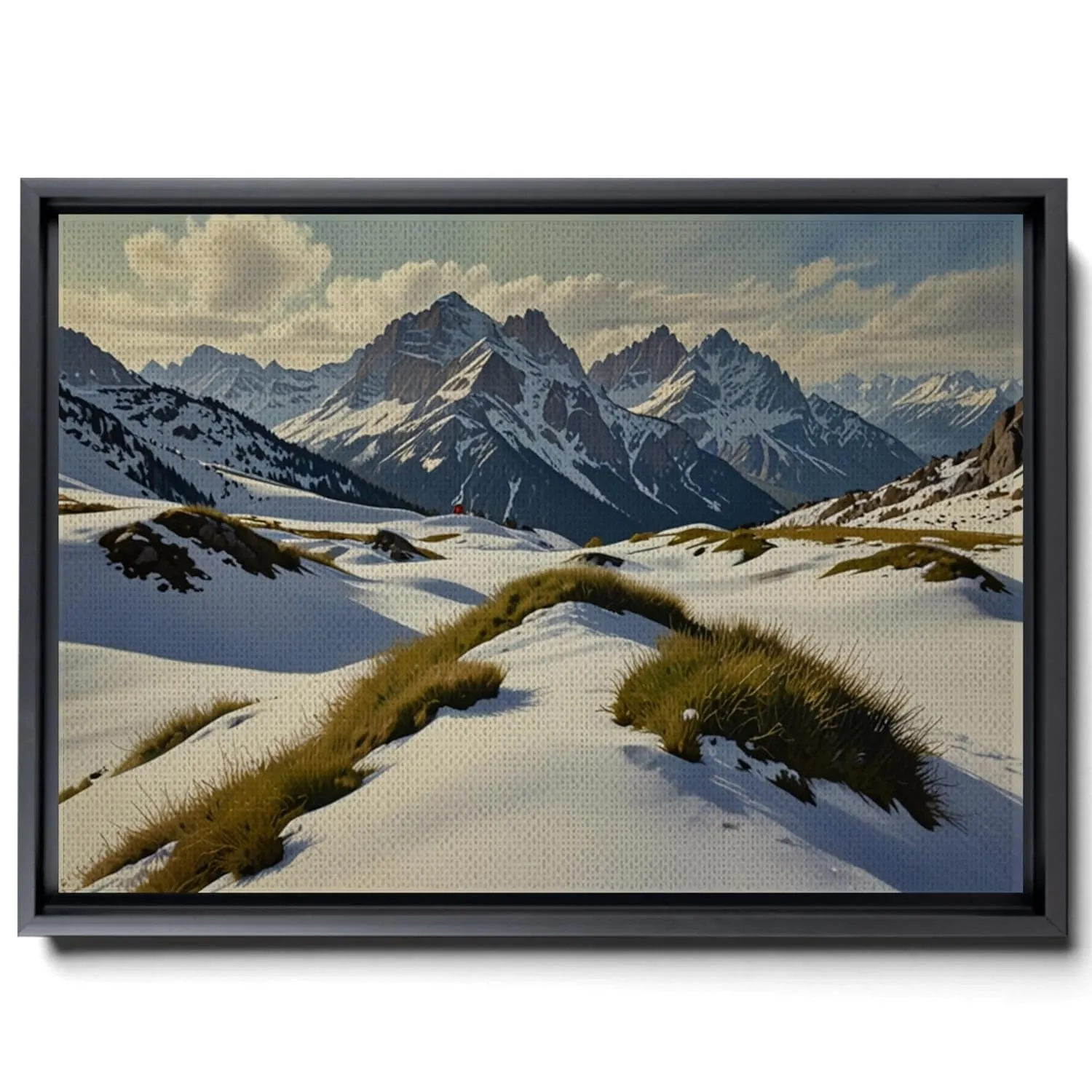 Canvas Print Rustic Mountain Landscape Print Mountain Art Print Rustic Landscape Print Mountain Canvas Valley On The Snowy Slopes Forest Prints Canvas, Decor
