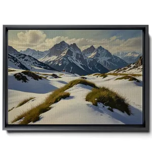 Canvas Print Rustic Mountain Landscape Print Mountain Art Print Rustic Landscape Print Mountain Canvas Valley On The Snowy Slopes Forest Prints Canvas, Decor