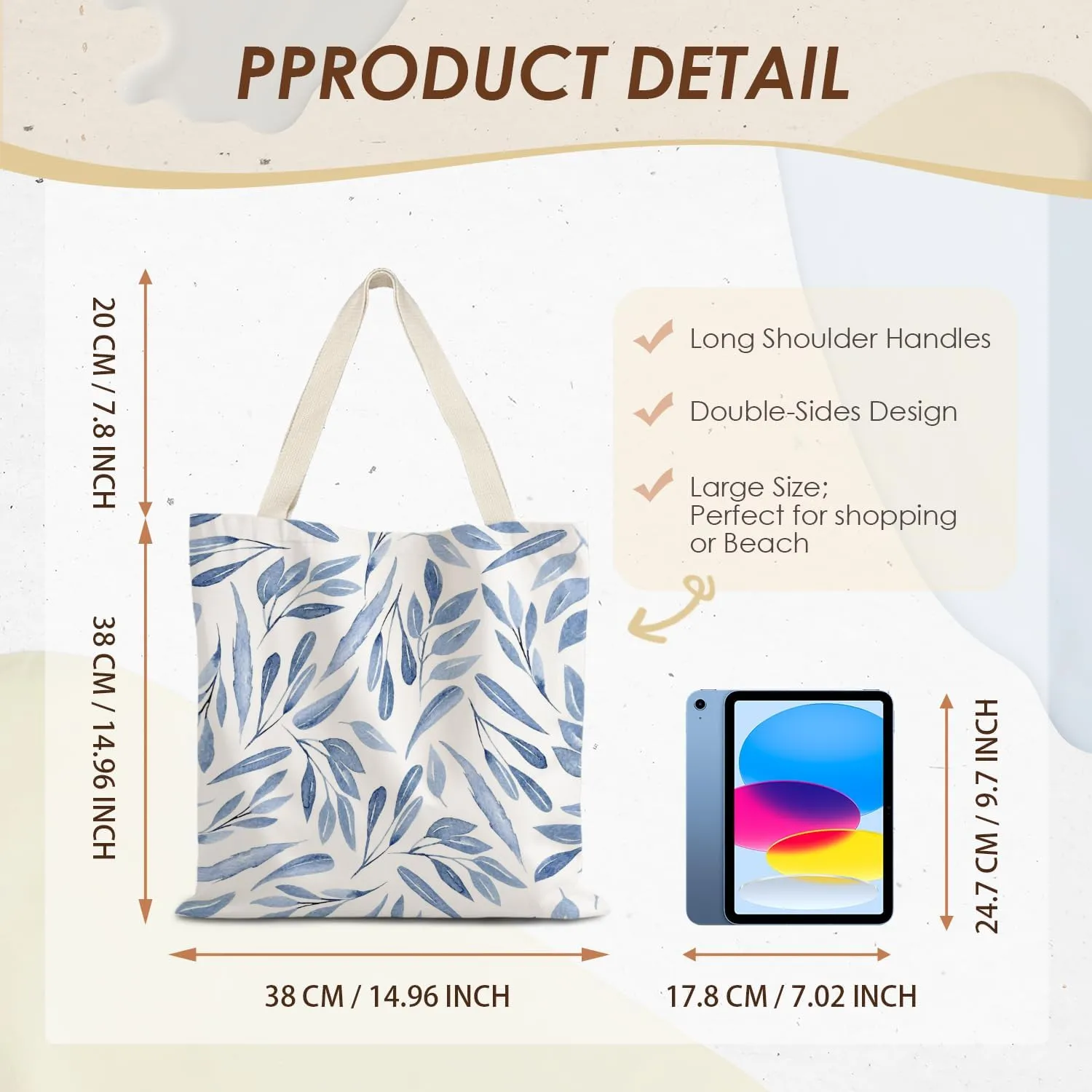 Canvas Tote - Aesthetic, Boho, Vintage Reusable Grocery Bag