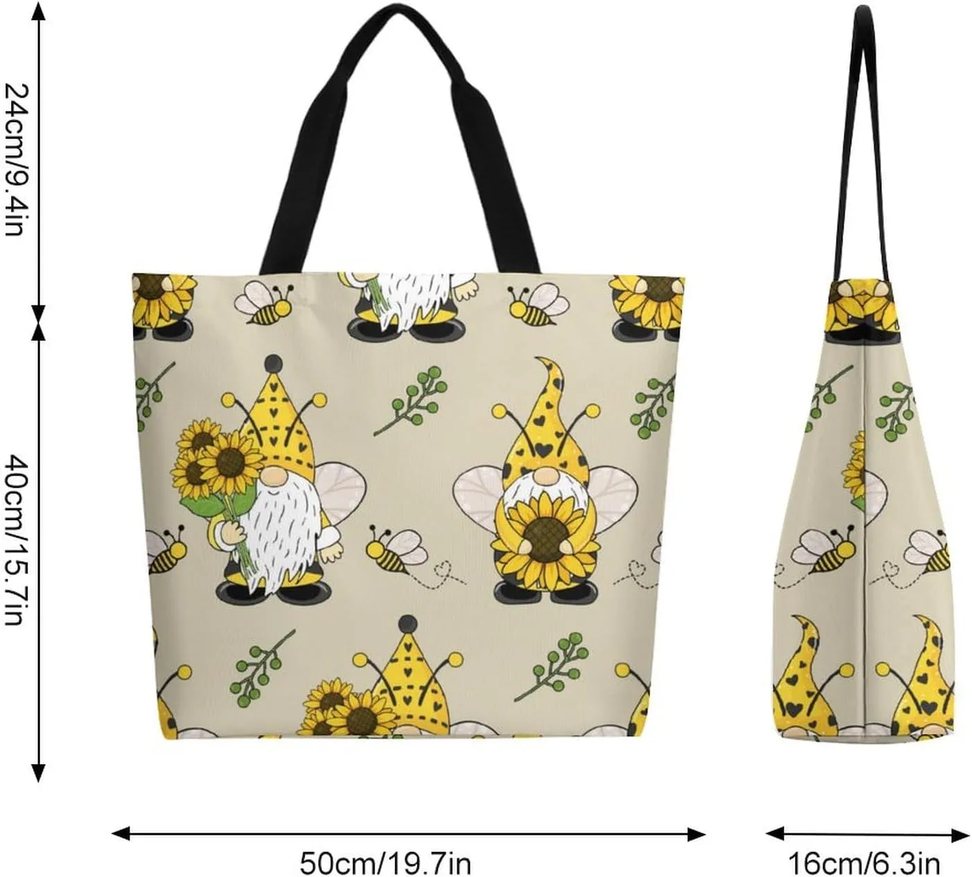 Canvas Tote Bag Large Women Casual Shoulder Bag Handbag Reusable Beach Shopping Grocery Bag For Outdoors