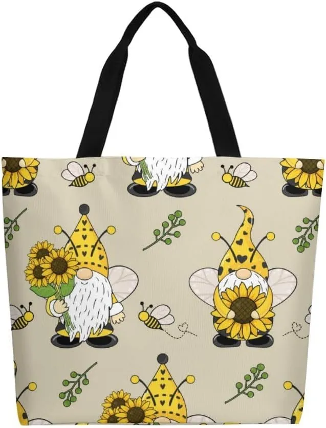 Canvas Tote Bag Large Women Casual Shoulder Bag Handbag Reusable Beach Shopping Grocery Bag For Outdoors