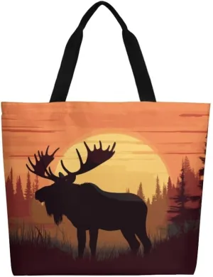 Canvas Tote Bag - Large Women's Casual Shoulder Handbag - Reusable Beach & Shopping Grocery Bag for Outdoors