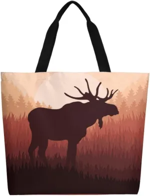 Canvas Tote Bag - Large Women's Casual Shoulder Handbag - Reusable Beach & Shopping Grocery Bag for Outdoors