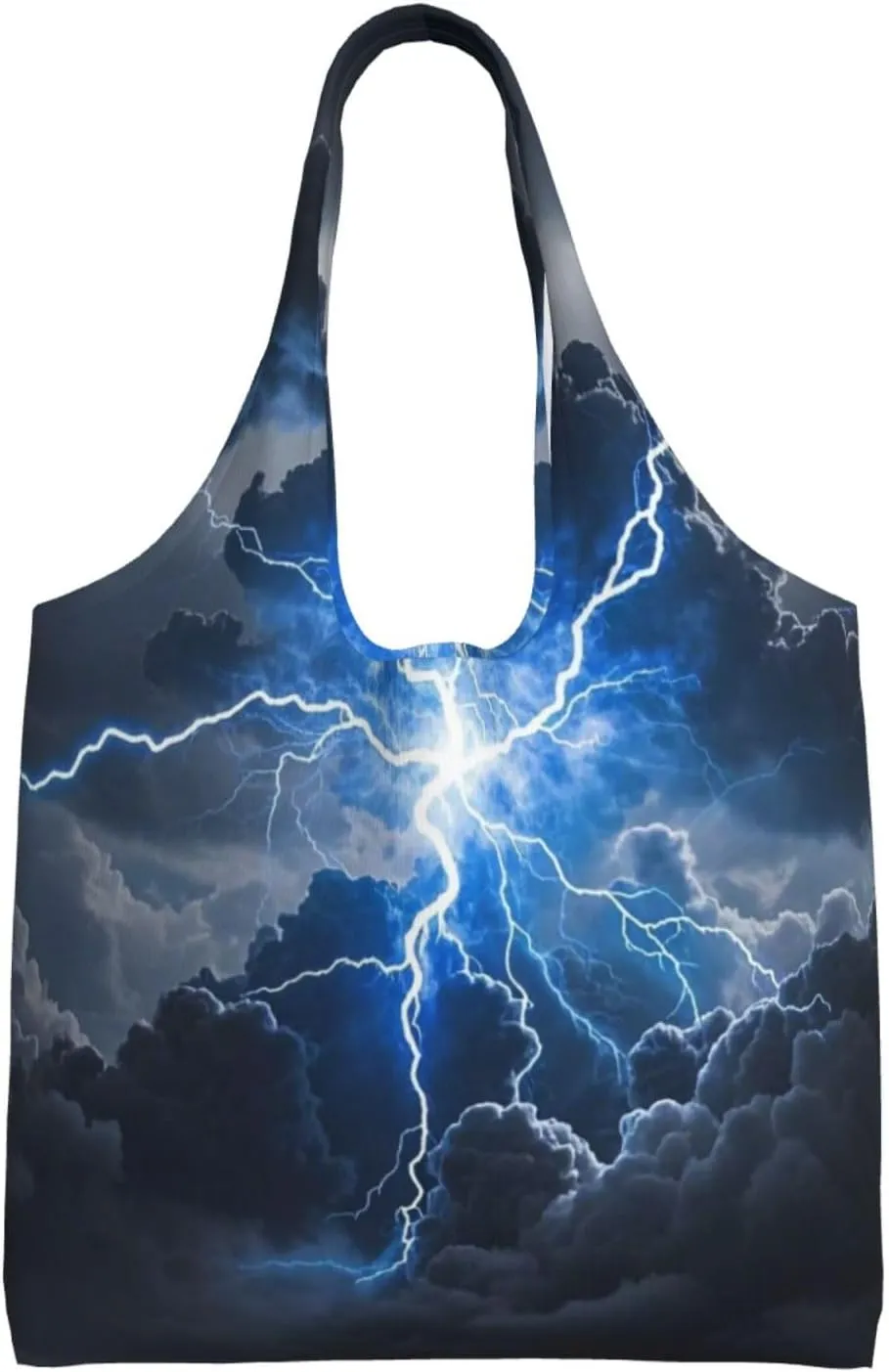 Canvas Tote Bag, Washable Cute Reusable Shoulder Hand Purse bags for Women Shopping Gifts Beach(Storm's Pulse Print)